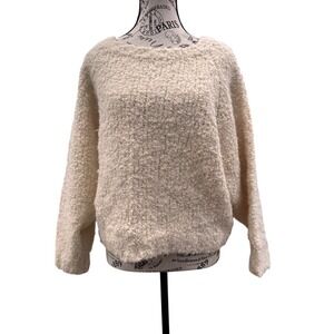 Cream Boucle Knit Sweater